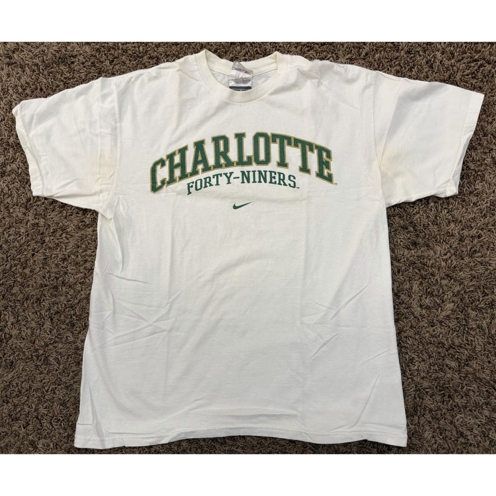 Vintage 90's Nike Team Charlotte 49ers Short Sleeve Shirt Men's Size Large